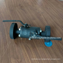 Bloco de aço forjado A105 Double and Bleed Dbb Ball Valve